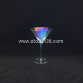 Plating Colourful Martini Glass with Bubble